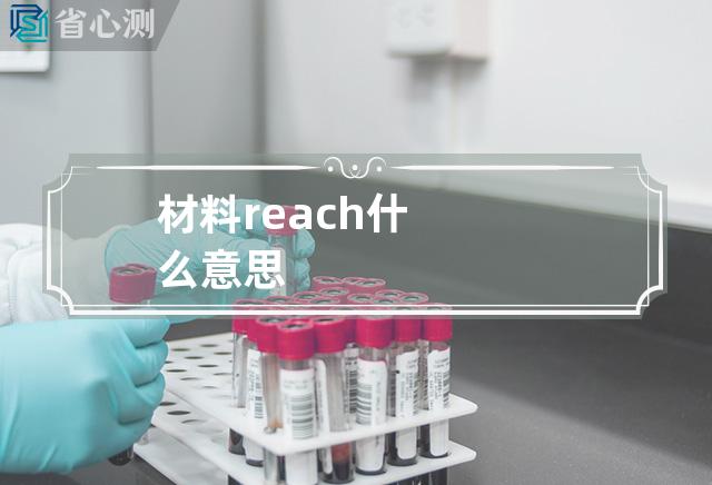 材料reach什么意思