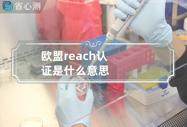 欧盟reach认证是什么意思