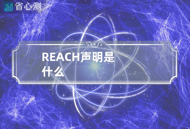 REACH声明是什么