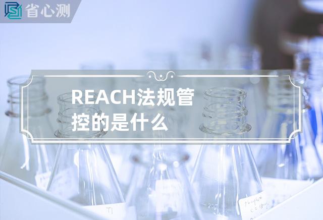 REACH法规管控的是什么