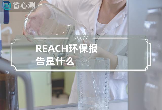 REACH环保报告是什么