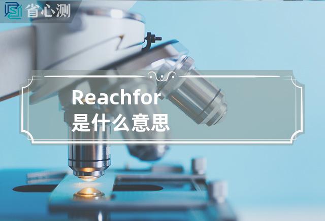 Reach for是什么意思