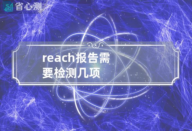 reach报告需要检测几项