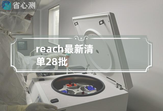 reach最新清单28批