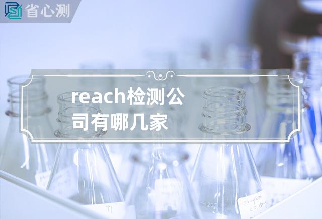 reach检测公司有哪几家