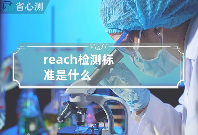 reach检测标准是什么