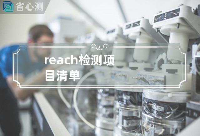 reach检测项目清单