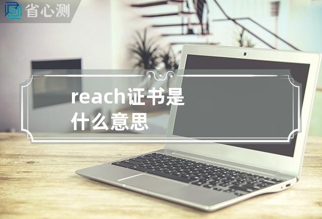 reach证书是什么意思