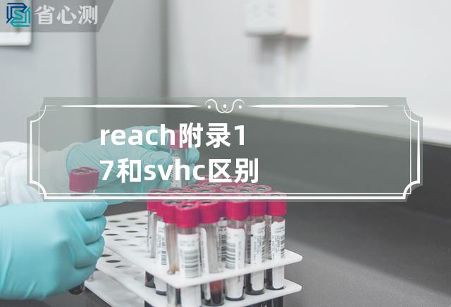 reach附录17和svhc区别