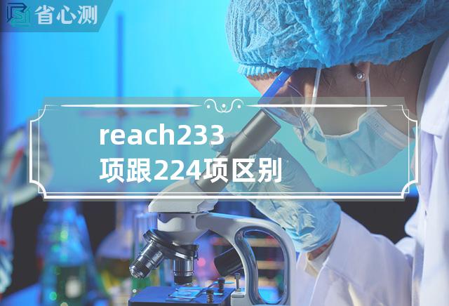 reach233项跟224项区别