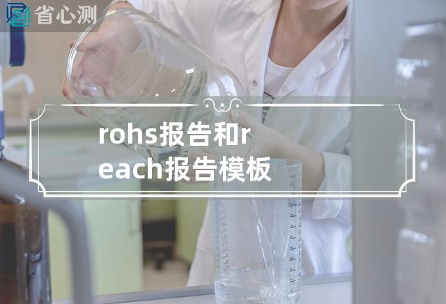 rohs报告和reach报告模板