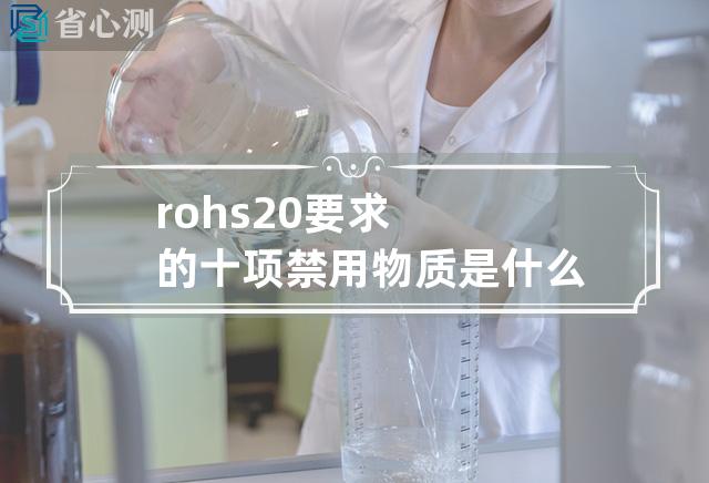 rohs2.0要求的十项禁用物质是什么