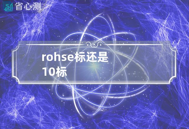 rohs e标还是10标